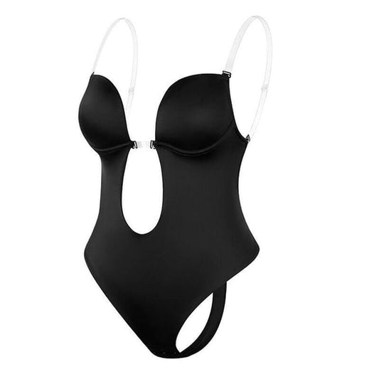 Lila Women's Body Shaper | Deep V-Back, Tummy Control Shaping Bodysuit