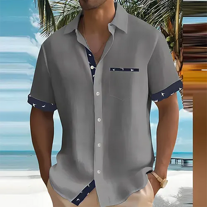 Lino Men's Summer Shirt | Breathable Cotton Blend, Lightweight Classic Fit