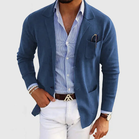 Max Men's Casual Blazer | Lightweight Knit Fabric