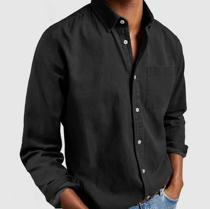 Max Men's Denim Shirt | Soft Cotton Blend, Casual