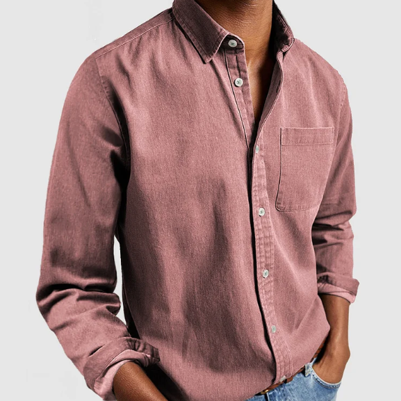 Max Men's Denim Shirt | Soft Cotton Blend, Casual