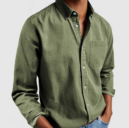 Max Men's Denim Shirt | Soft Cotton Blend, Casual