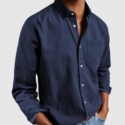 Max Men's Denim Shirt | Soft Cotton Blend, Casual