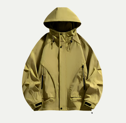 Men's Lightweight Waterproof Windbreaker Jacket with Adjustable Hood – Breathable and Windproof, Perfect for Outdoor Activities