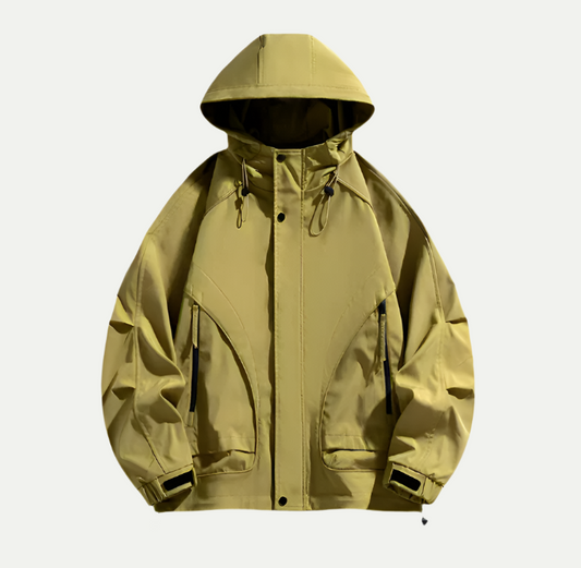 Men's Lightweight Waterproof Windbreaker Jacket with Adjustable Hood – Breathable and Windproof, Perfect for Outdoor Activities