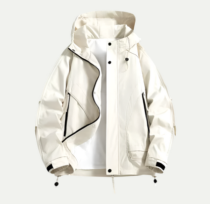 Men's Lightweight Waterproof Windbreaker Jacket with Adjustable Hood – Breathable and Windproof, Perfect for Outdoor Activities