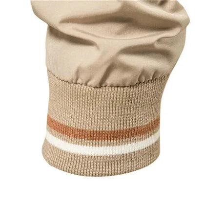 Men's Lightweight Zip-Up Bomber Jacket with Ribbed Trim - Versatile Streetwear Style for All Seasons