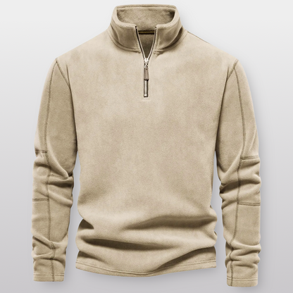 Men's Quarter Zip Fleece Pullover - Ultra-Soft, Durable, Tailored Fit for Comfort in Cold Weather