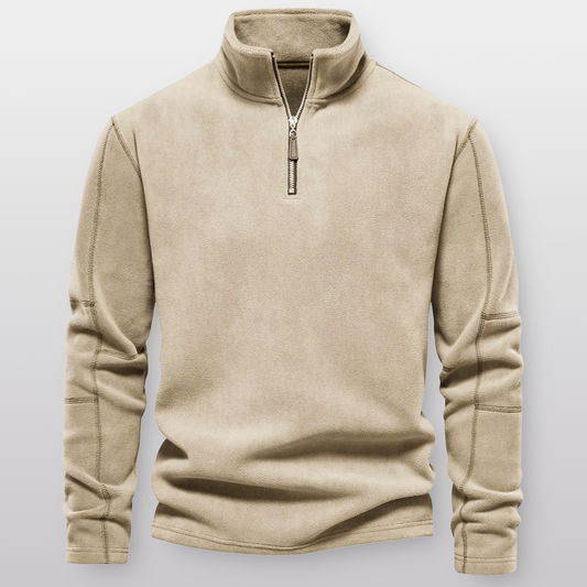 Men's Quarter Zip Fleece Pullover - Ultra-Soft, Durable, Tailored Fit for Comfort in Cold Weather