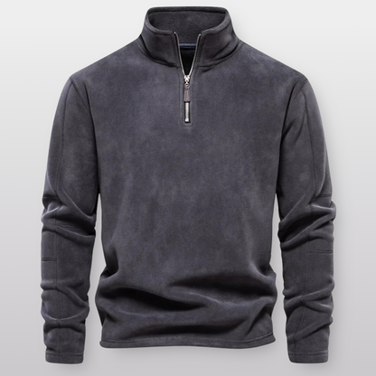 Men's Quarter Zip Fleece Pullover - Ultra-Soft, Durable, Tailored Fit for Comfort in Cold Weather