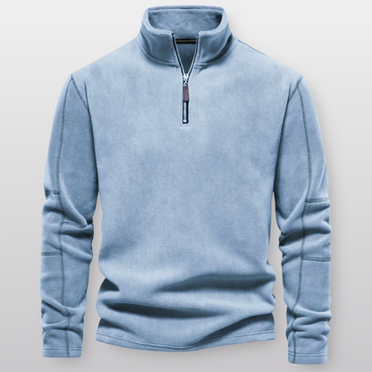 Men's Quarter Zip Fleece Pullover - Ultra-Soft, Durable, Tailored Fit for Comfort in Cold Weather