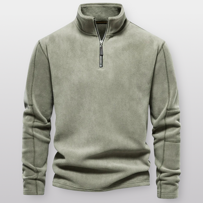 Men's Quarter Zip Fleece Pullover - Ultra-Soft, Durable, Tailored Fit for Comfort in Cold Weather