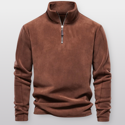 Men's Quarter Zip Fleece Pullover - Ultra-Soft, Durable, Tailored Fit for Comfort in Cold Weather