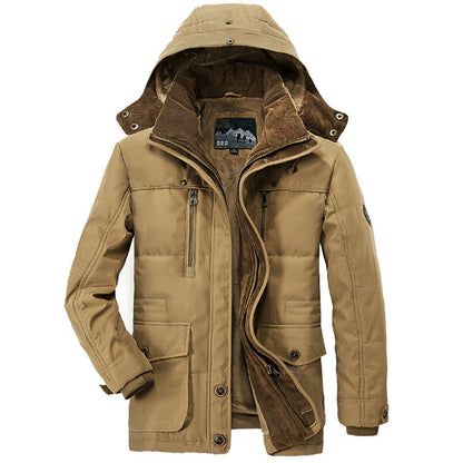 Men's Winter Puffer Jacket with Detachable Hood, Insulated and Wind-Resistant - Stylish Winter Coat for Ultimate Warmth