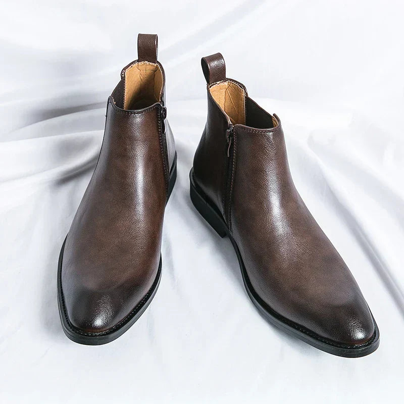 Cooper | Leather Chelsea Boots with Zip