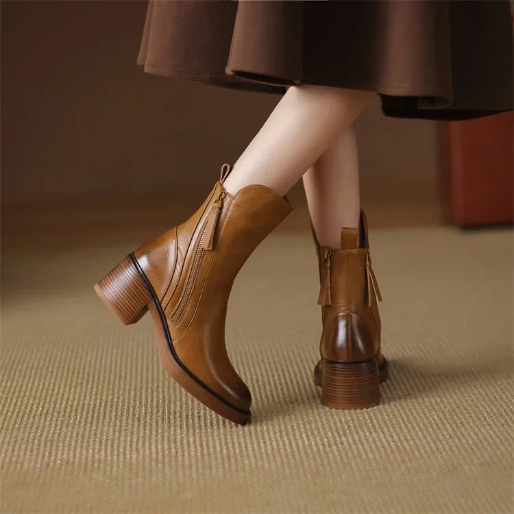 Florence™ - Leather Ankle Boots