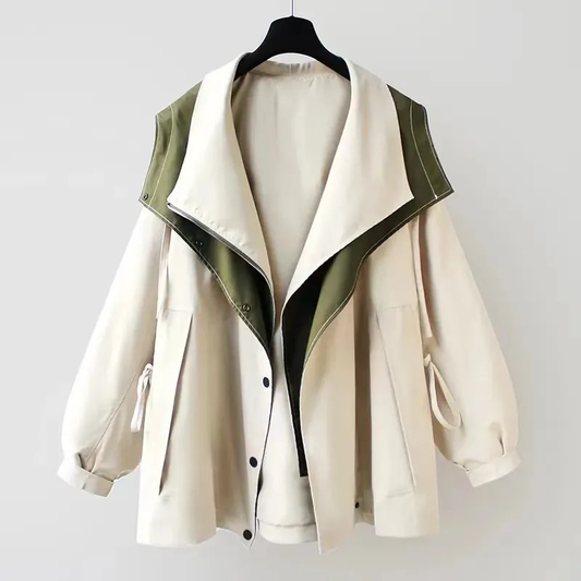 Stylish Women's Waterproof Windbreaker Jacket with Layered Hood - Lightweight Casual Coats for Unpredictable Weather
