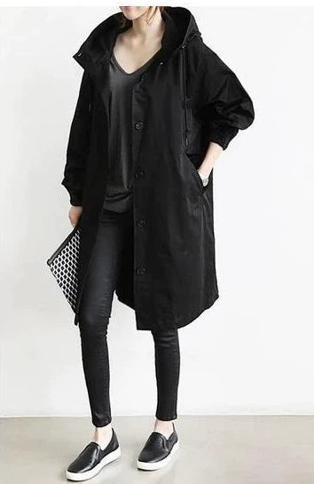 Women's Lightweight Hooded Rain Jacket - Waterproof Outdoor Activewear Coat for Casual and Travel