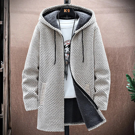 Men's Hoodie with Fleece-Lined Interior and Durable Zipper – Modern Tailored Fit, Deep Pockets