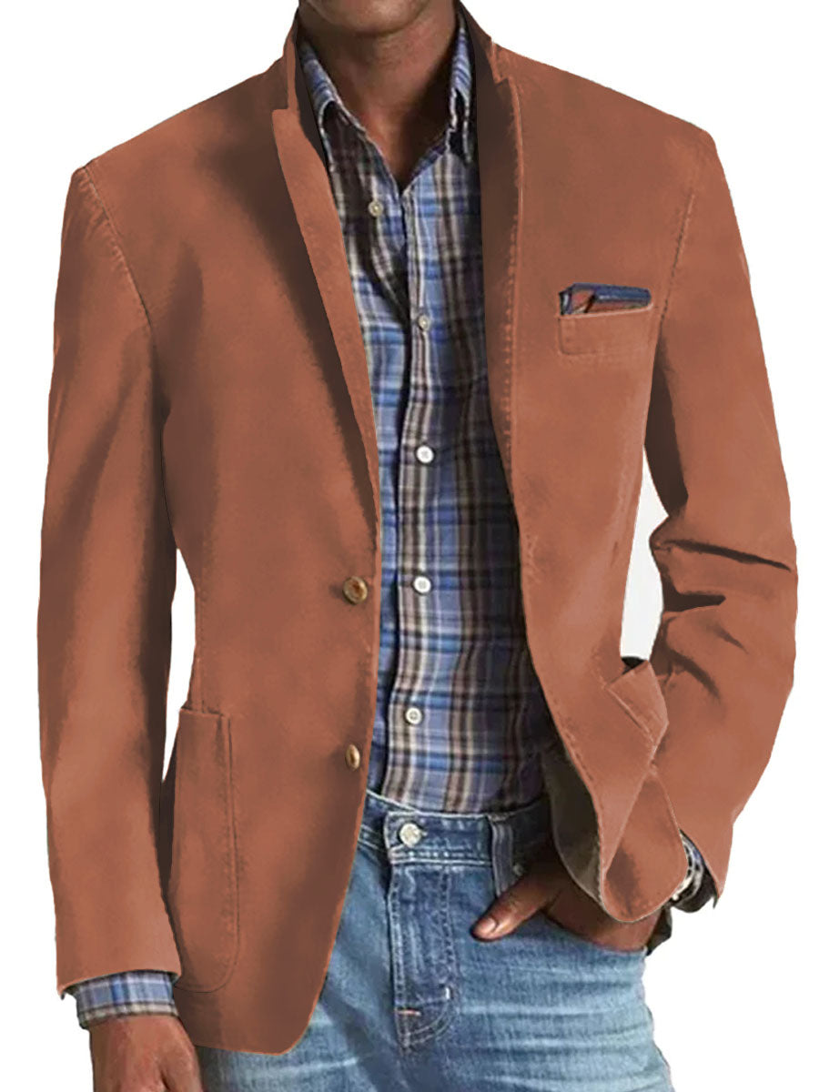 Retro Solid Color 3 Pocket Casual Blazer