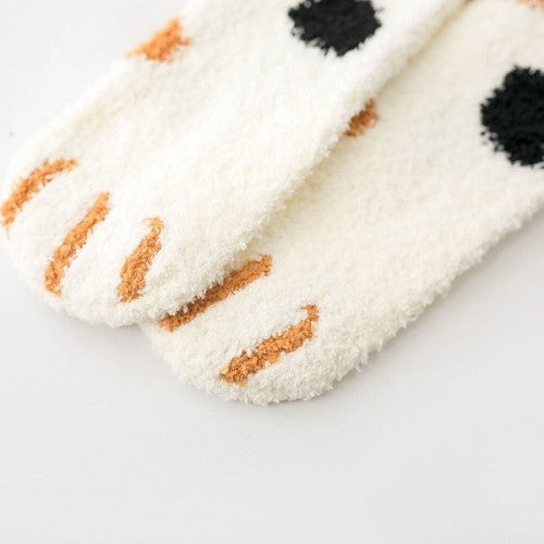 Soft cat paw socks