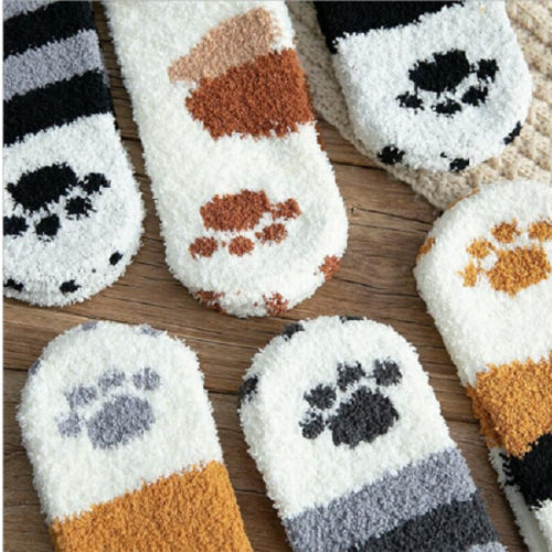 Soft cat paw socks