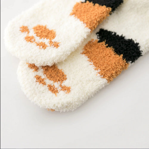 Soft cat paw socks