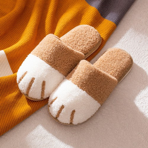 Soft cat paw socks with non-slip grips