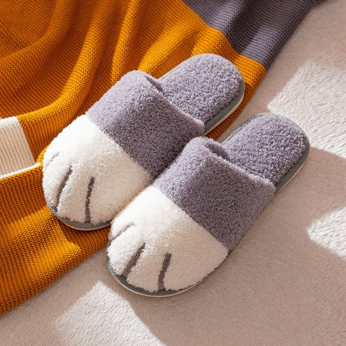 Soft cat paw socks with non-slip grips