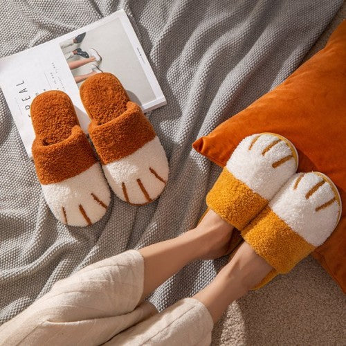 Light brown Cat paw slippers