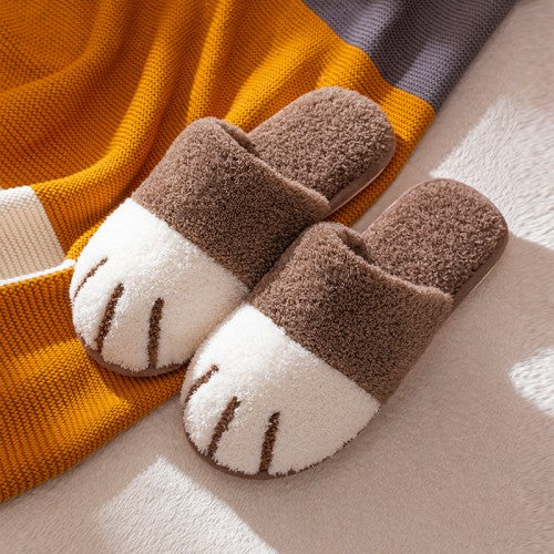 Soft cat paw socks with non-slip grips